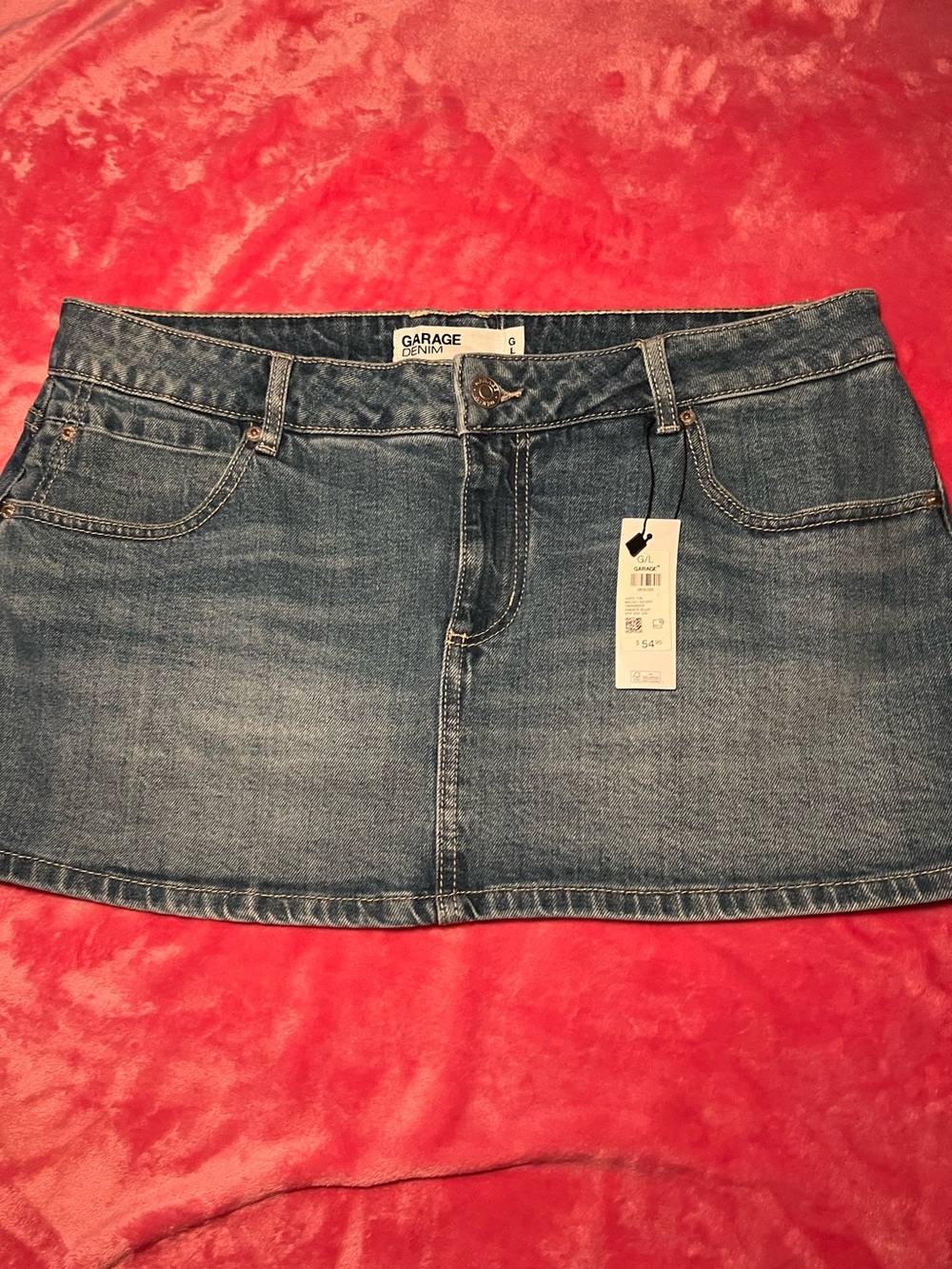Garage | Denim Micro Skort | Amber Blue | Size Large